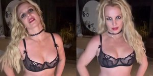 Britney Spears quase mostra demais em vídeo na web 