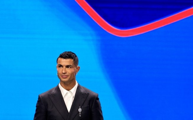 Cristiano Ronaldo durante o sorteio da primeira fase da Liga dos Campeões, no dia 29 de agosto, em Mônaco Cristiano Ronaldo durante o sorteio da primeira fase da Liga dos Campeões, no dia 29 de agosto, em Mônaco