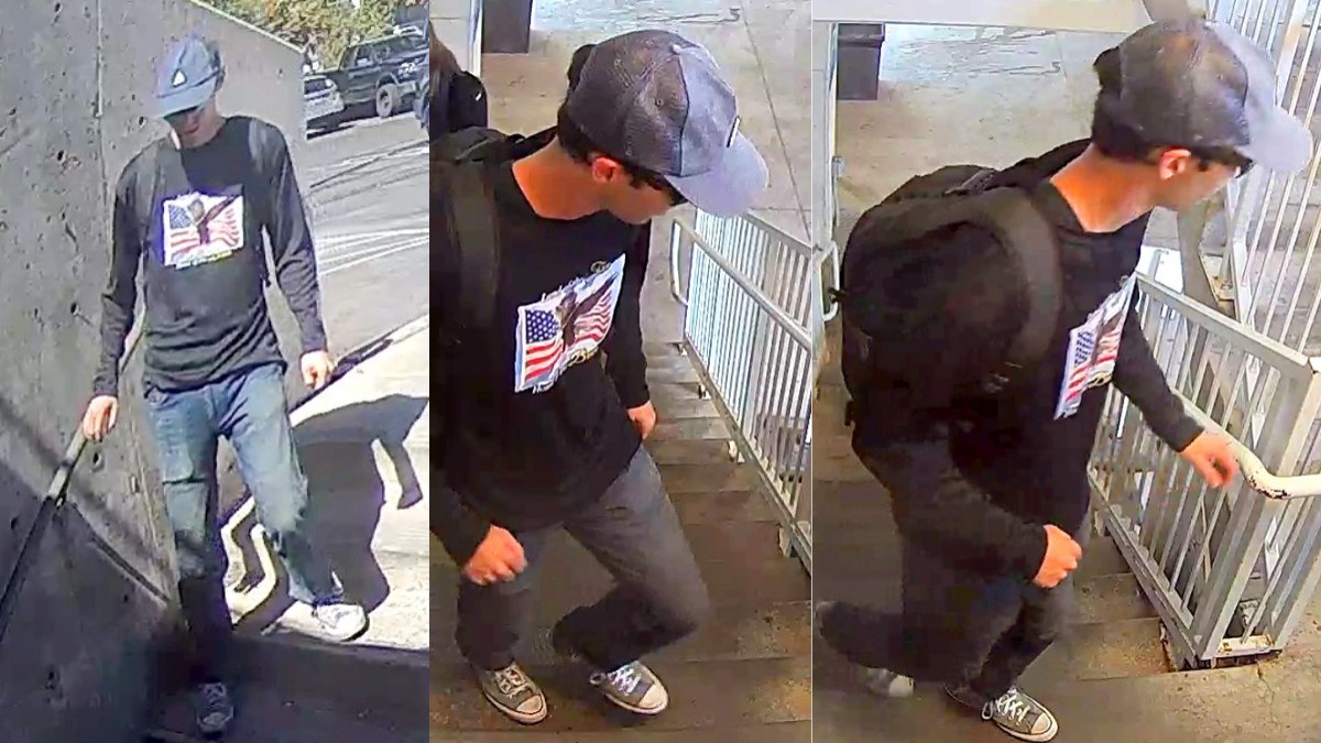 Imagens divulgadas pelo FBI, que chamou de 'uma pessoa de interesse'