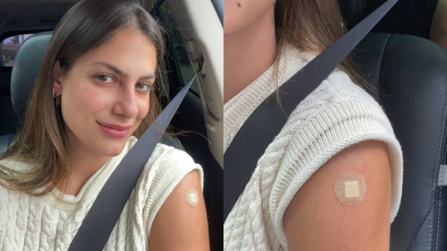 Mari Gonzalez toma terceira dose da vacina contra a covid-19