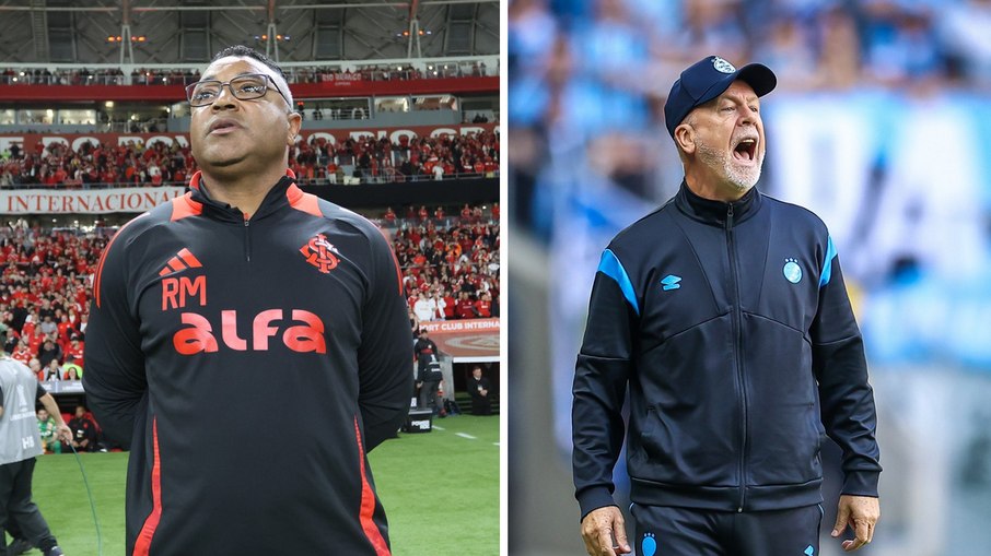 Roger Machado e Mano Menezes estão sob risco no comando de Inter e Grêmio Roger Machado e Mano Menezes estão sob risco no comando de Inter e Grêmio