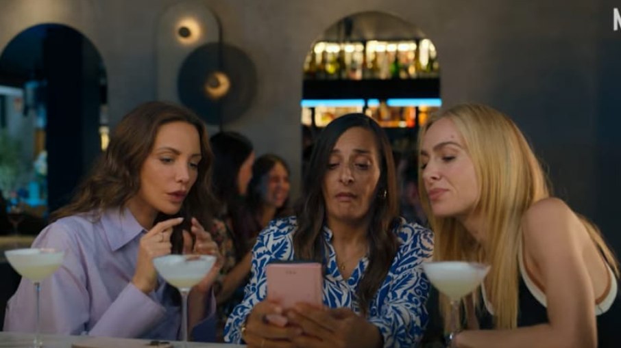 As atrizes Maria Hervás, Raquel Guerrero e Kira Miró em Machos Alfa