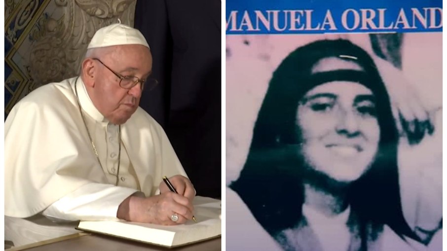 Montagem: Papa e Emanuela Orlandi Montagem: Papa e Emanuela Orlandi