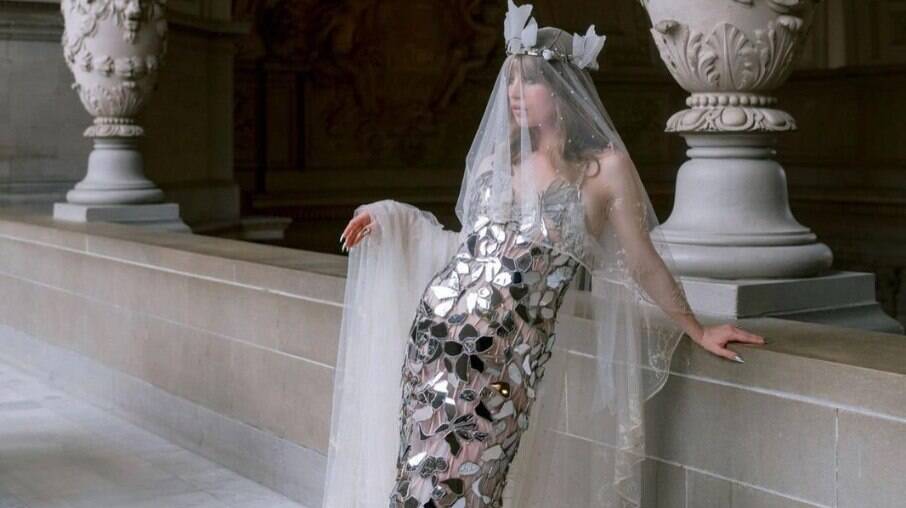 Ivy Getty e o vestido feito por John Galliano