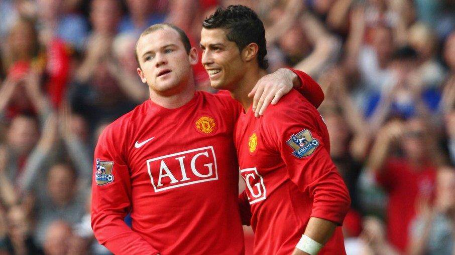 Wayne Rooney e Cristiano Ronaldo jogaram juntos no Manchester United