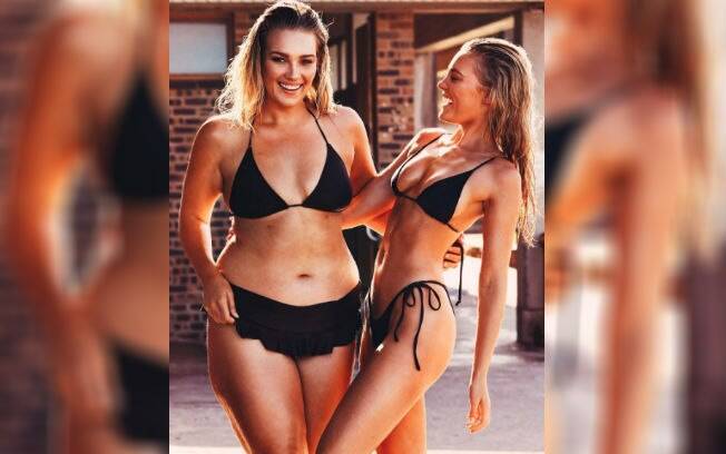 Modelos australianas Georgia Gibbs e  Kate Wasley foram surpreendidas pela repercussão da foto que tiraram juntas
