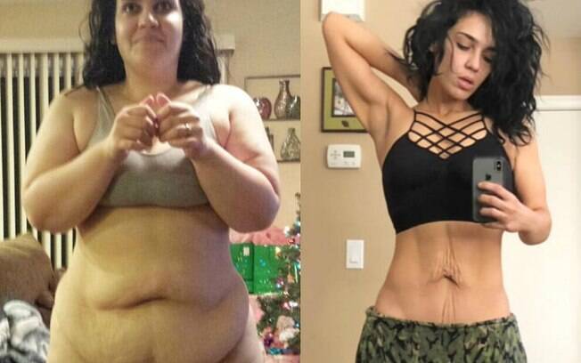 Depois de ter uma infância recheada de fast food, a americana Ashley Javar conseguiu perder peso e chegar aos 65 kg