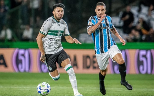 Grêmio vence o Coritiba e abre vantagem na briga pela vaga na Libertadores