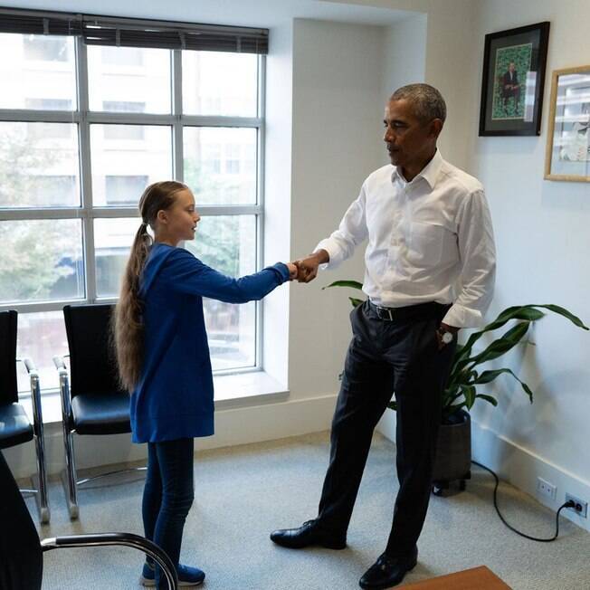 Obama se referiu a Greta como uma das maiores defensoras do planeta