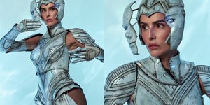 Look futurista de Deborah Secco rouba cena em desfile da SPFW