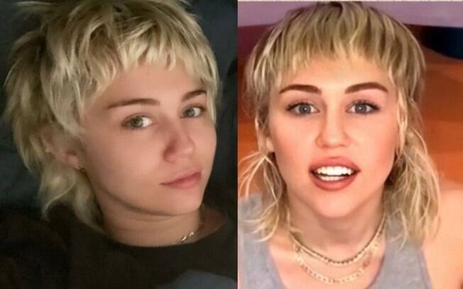 Miley cortou os cabelos em casa com a ajuda de uma profissional