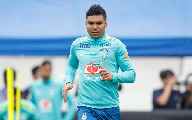 Casemiro em treino da seleção em Seul Casemiro em treino da seleção em Seul