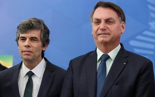 Ministro da Saúde Nelson Teich e presidente Jair Bolsonaro