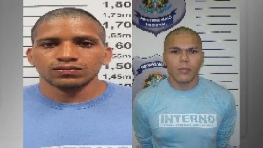 Rogério Mendonça, fugitivo do presídio de Mossoró (esquerda) e Deibson Nascimento, fugitivo do presídio de segurança máxima de Mossoró (direita)