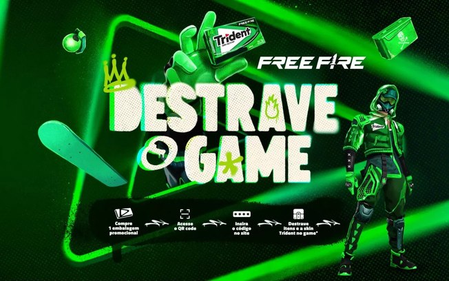 Trident e Free Fire lançam campanha ‘Destrave o Game’