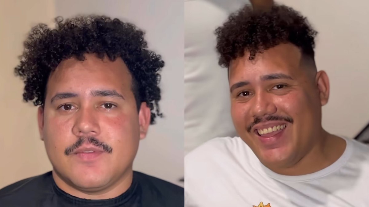 Veja antes e depois do visual de Lucas Buda