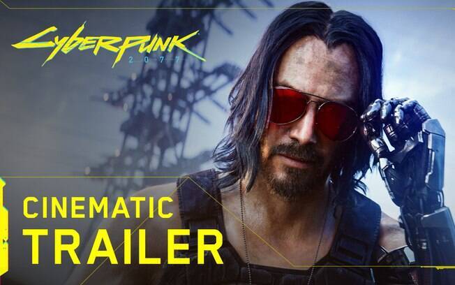 Keanu Reeves em “Cyberpunk 2077”