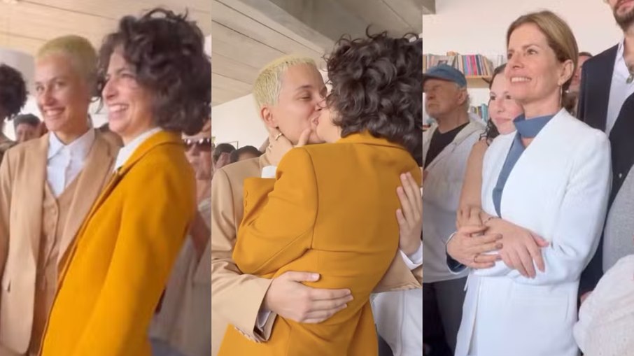 Julia Anquier e Maria Beraldo se casam; mãe da noiva, Debora Bloch esteve na cerimônia Julia Anquier e Maria Beraldo se casam; mãe da noiva, Debora Bloch esteve na cerimônia