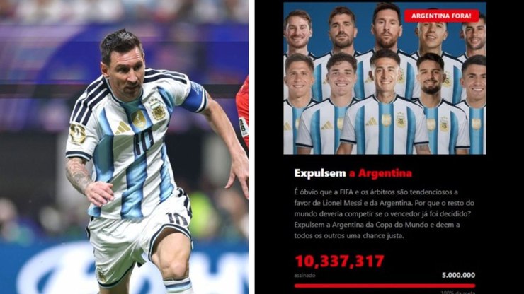 Argentina fora da Copa? Petição na web pede exclusão da seleção