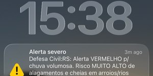 Defesa Civil emite alerta de Cell Broadcast para 37 cidades do RS