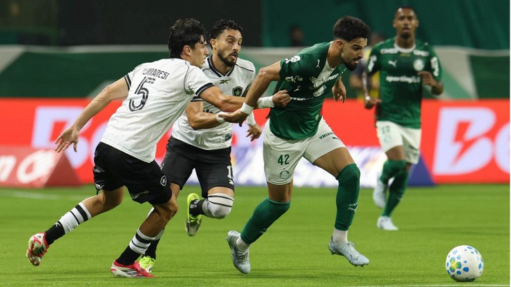 Palmeiras vence o Botafogo e esquenta a briga pela liderança