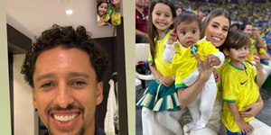 Marquinhos faz chamada de vídeo com esposa e filhos antes de jogo