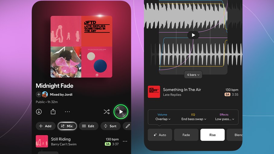 Nova função permite transições suaves e personalizáveis nas playlists do Spotify