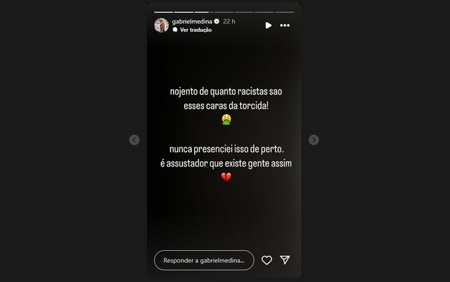 Brasileiro fez postagem no Instagram para relatar a situação