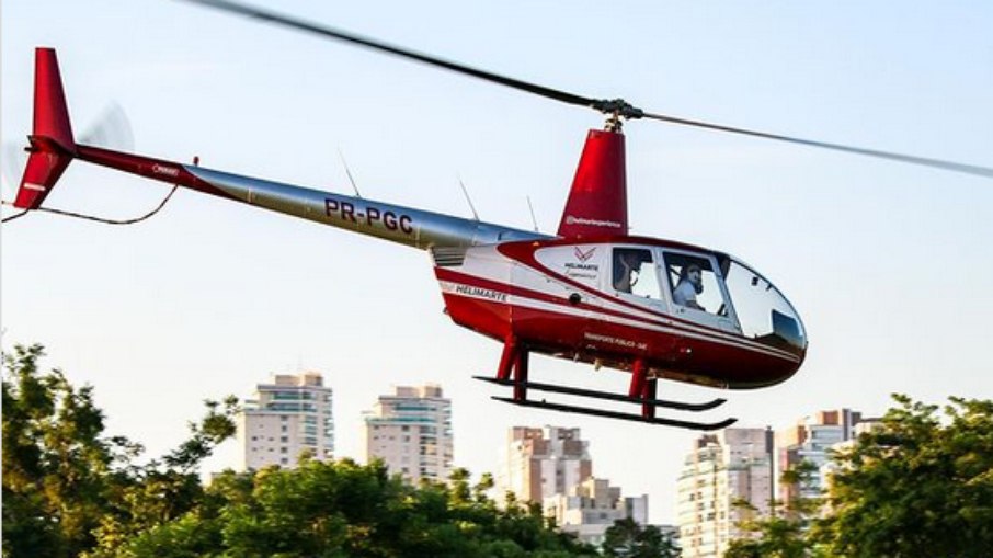 Helicóptero com prefixo prefixo PR-PGC caiu em São Paulo