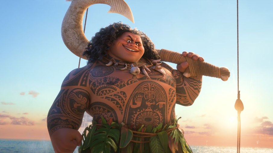 Dwayne Johnson faz a voz original de Maui nos dois filmes de animação da franquia 