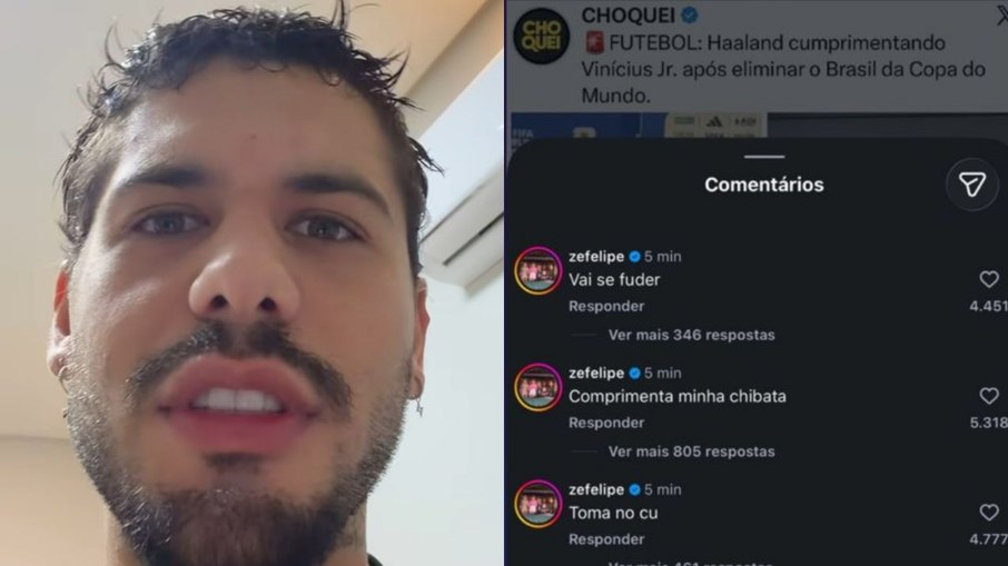 Zé Felipe fala sobre atitude de Vini Jr. Zé Felipe fala sobre atitude de Vini Jr.