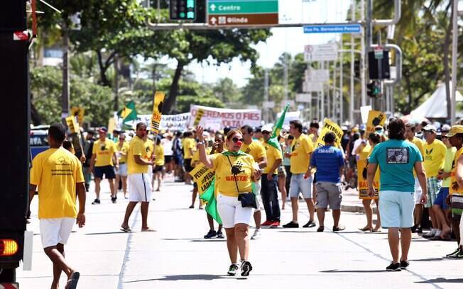 No Recife, a manifestação do dia 15 não registrou incidentes. Foto:  Rodrigo Lôbo/ Fotos Públicas