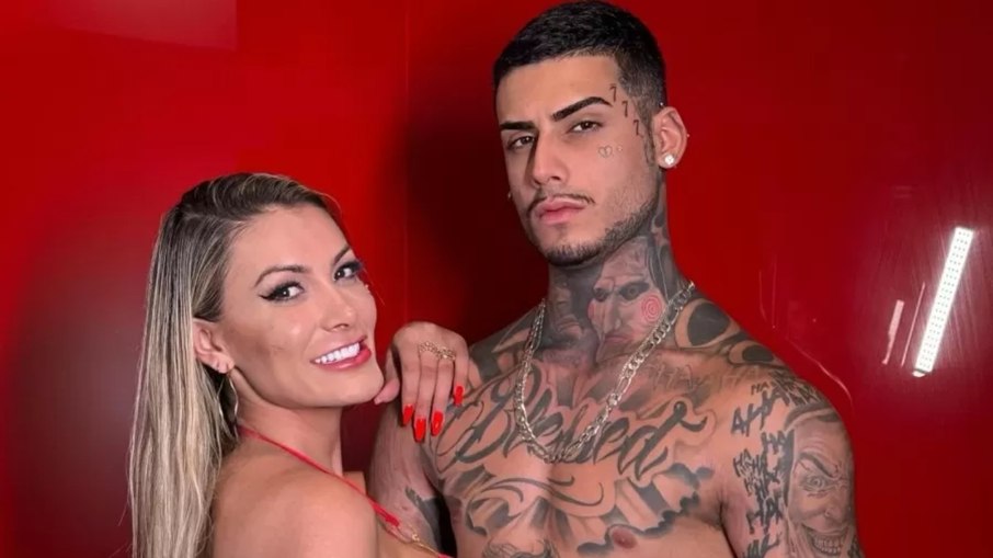 Andressa Urach e o namorado