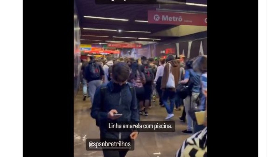Metrô Linha-4 Amarela alaga em São Paulo (13.12.2022)
