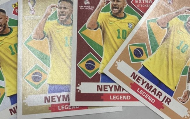 Figurinha 'Legend' de Neymar no álbum da Copa é vendida por valor