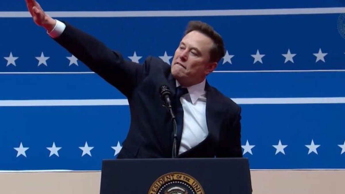 Gesto de Elon Musk que foi criticado Gesto de Elon Musk que foi criticado