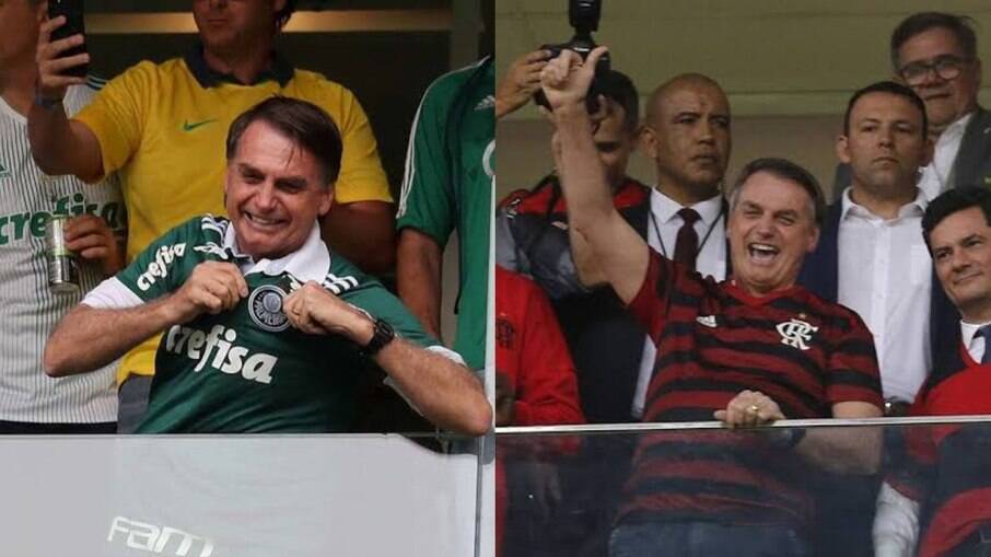 Bolsonaro já declarou sua torcida para decisão entre Flamengo e Palmeiras
