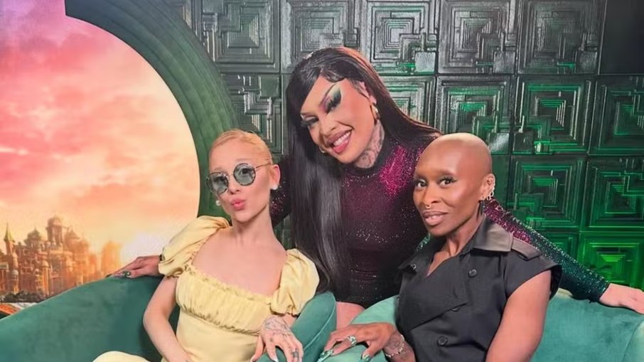 Ariana Grande, Gloria Groove e Cynthia Erivo Ariana Grande, Gloria Groove e Cynthia Erivo