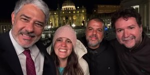 William Bonner se despede do Vaticano após cobertura do conclave