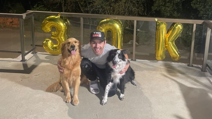 Border Collie aprende sozinha a chamar galinhas para comer
