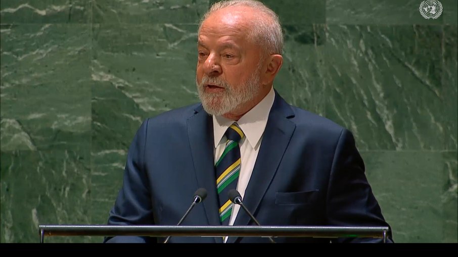 Presidente Lula realiza o discurso de abertura da 78ª Assembleia-Geral da Organização das Nações Unidas (ONU), em Nova York, nos Estados Unidos 