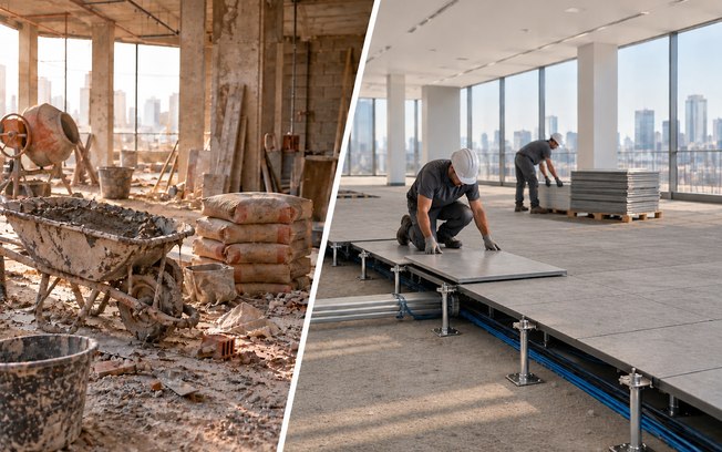 Piso elevado avança com a construção sustentável