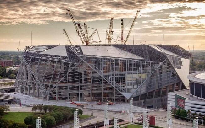 A construção do estádio em Atlanta