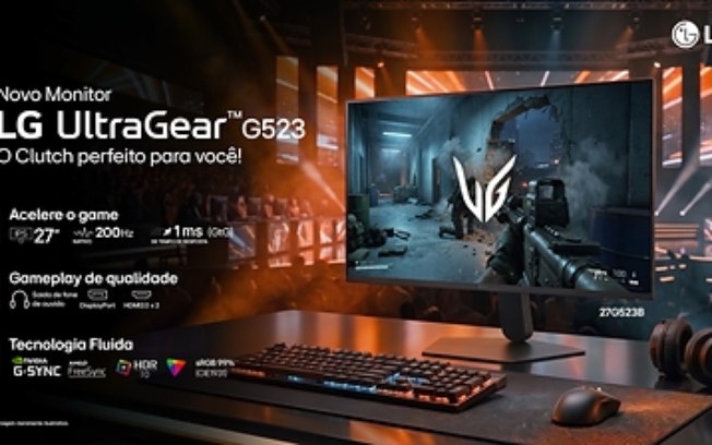 LG UltraGear recebe novos monitores gamers de até 200Hz LG UltraGear recebe novos monitores gamers de até 200Hz