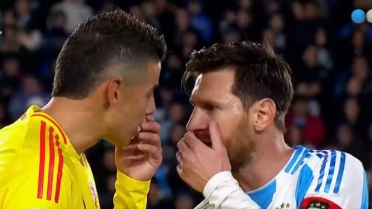TV argentina revela o que Messi e James disseram em bate-boca