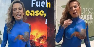 Luisa Mell rouba a cena na COP30 e vai às ruas seminua