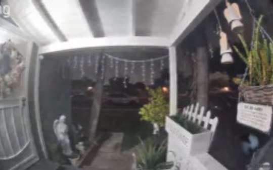 Mulher filma "alienígena" na varanda; veja as imagens