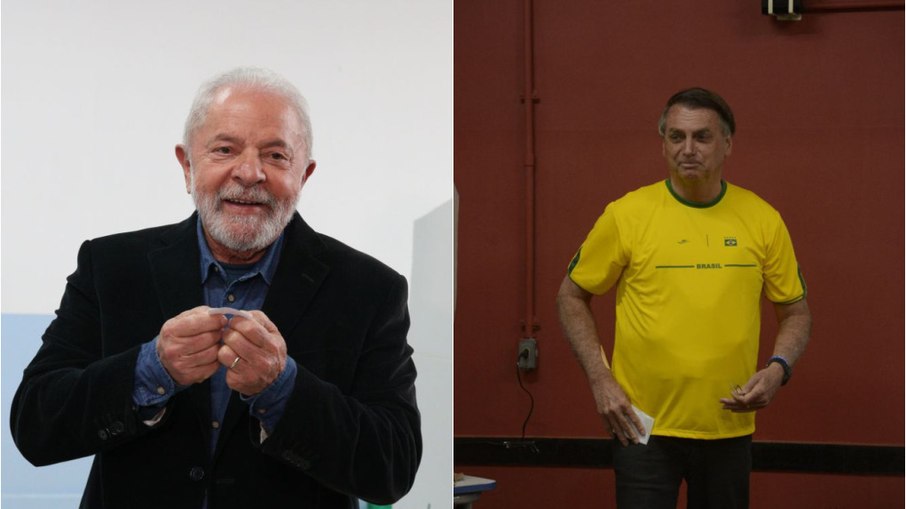 Ex-presidente Lula e presidente Jair Bolsonaro votando no primeiro turno
