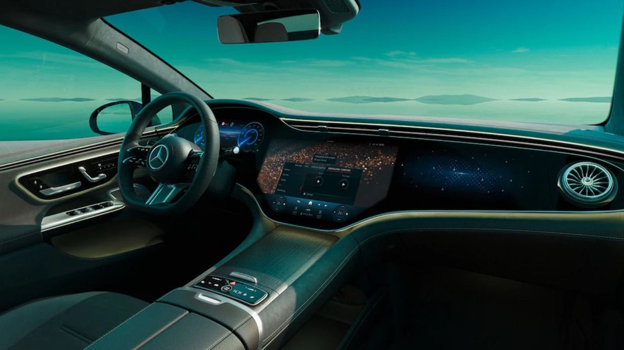 Interior do Mercedes-Benz EQE Sedan Interior do Mercedes-Benz EQE Sedan