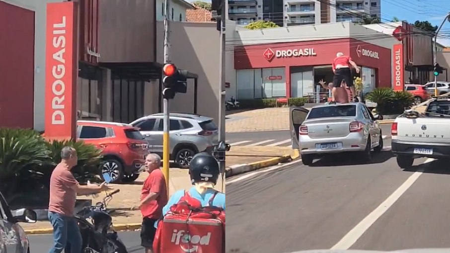 Dois homens brigaram na rua Dois homens brigaram na rua